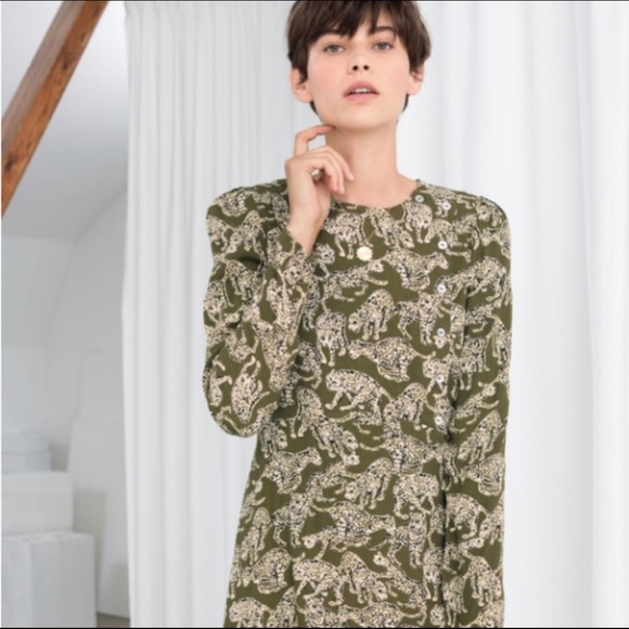 and other stories leopard dress